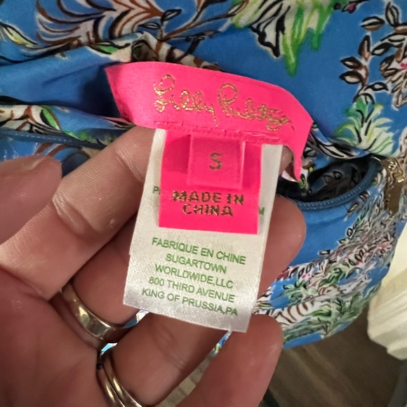 NWOT Lilly Pulitzer Tropical Blue/Animal Print Reversible Vest - Picture 4 of 8